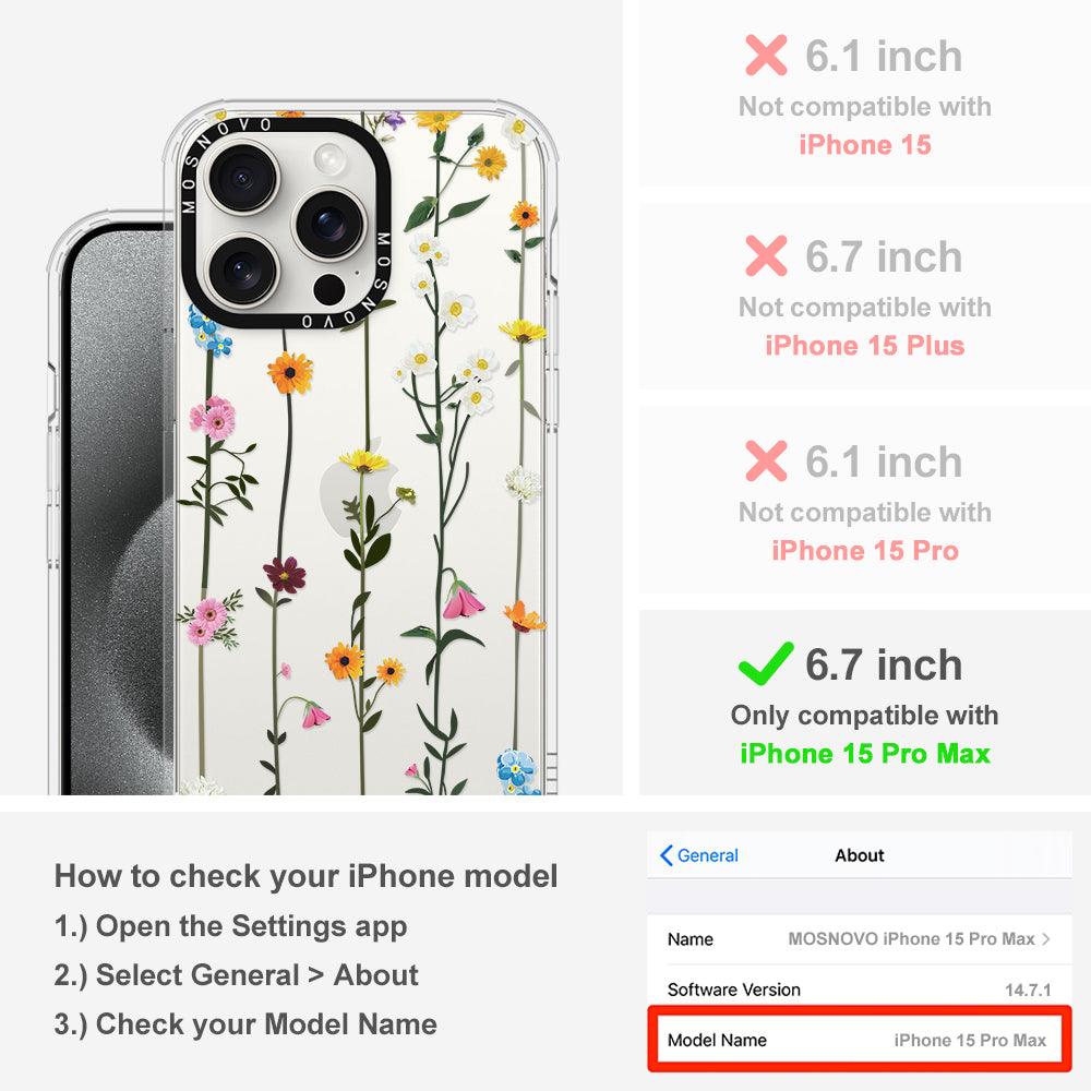 Wildflowers Phone Case - iPhone 15 Pro Max Case - MOSNOVO