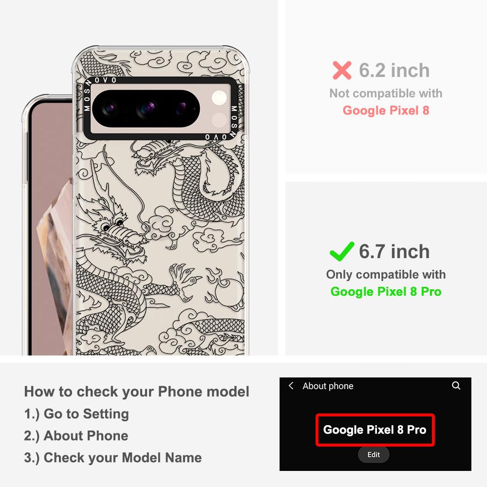 Black Dragon Phone Case - Google Pixel 8 Pro Case - MOSNOVO