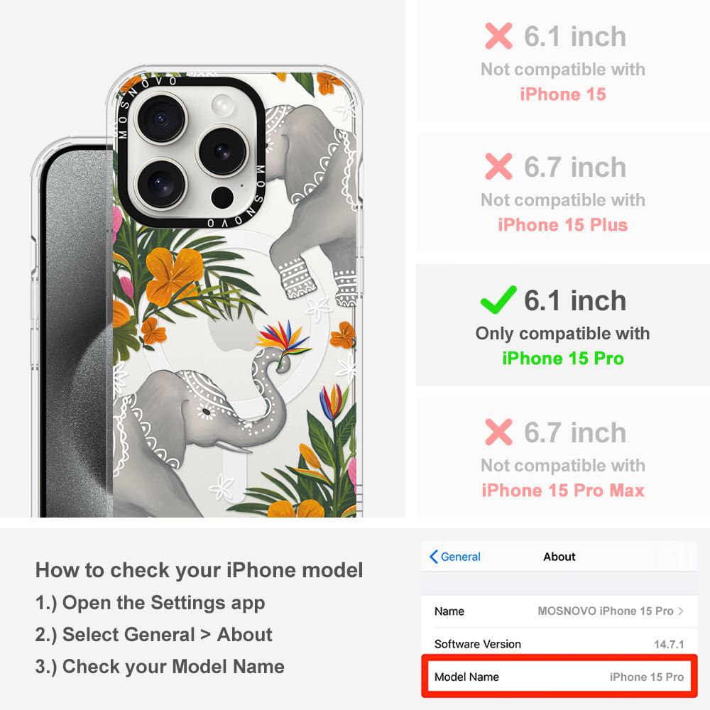 Elephant Phone Case - iPhone 15 Pro Case - MOSNOVO