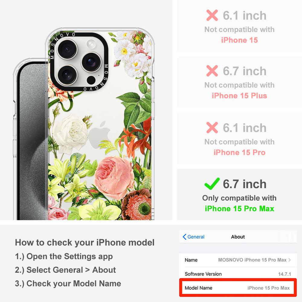 Botanical Garden Phone Case - iPhone 15 Pro Max Case - MOSNOVO