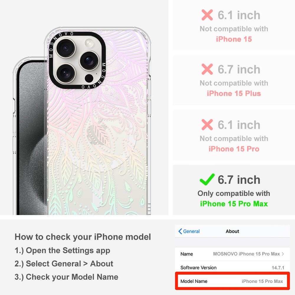 Dreamy Henna Phone Case - iPhone 15 Pro Max Case - MOSNOVO