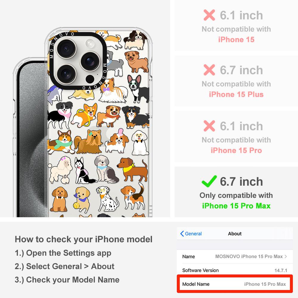 Cute Puppy Phone Case - iPhone 15 Pro Max Case - MOSNOVO