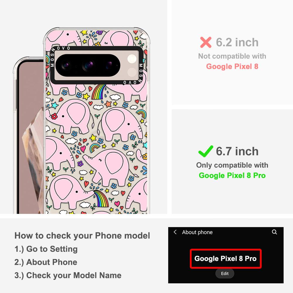 Pink Elephant Phone Case - Google Pixel 8 Pro Case - MOSNOVO