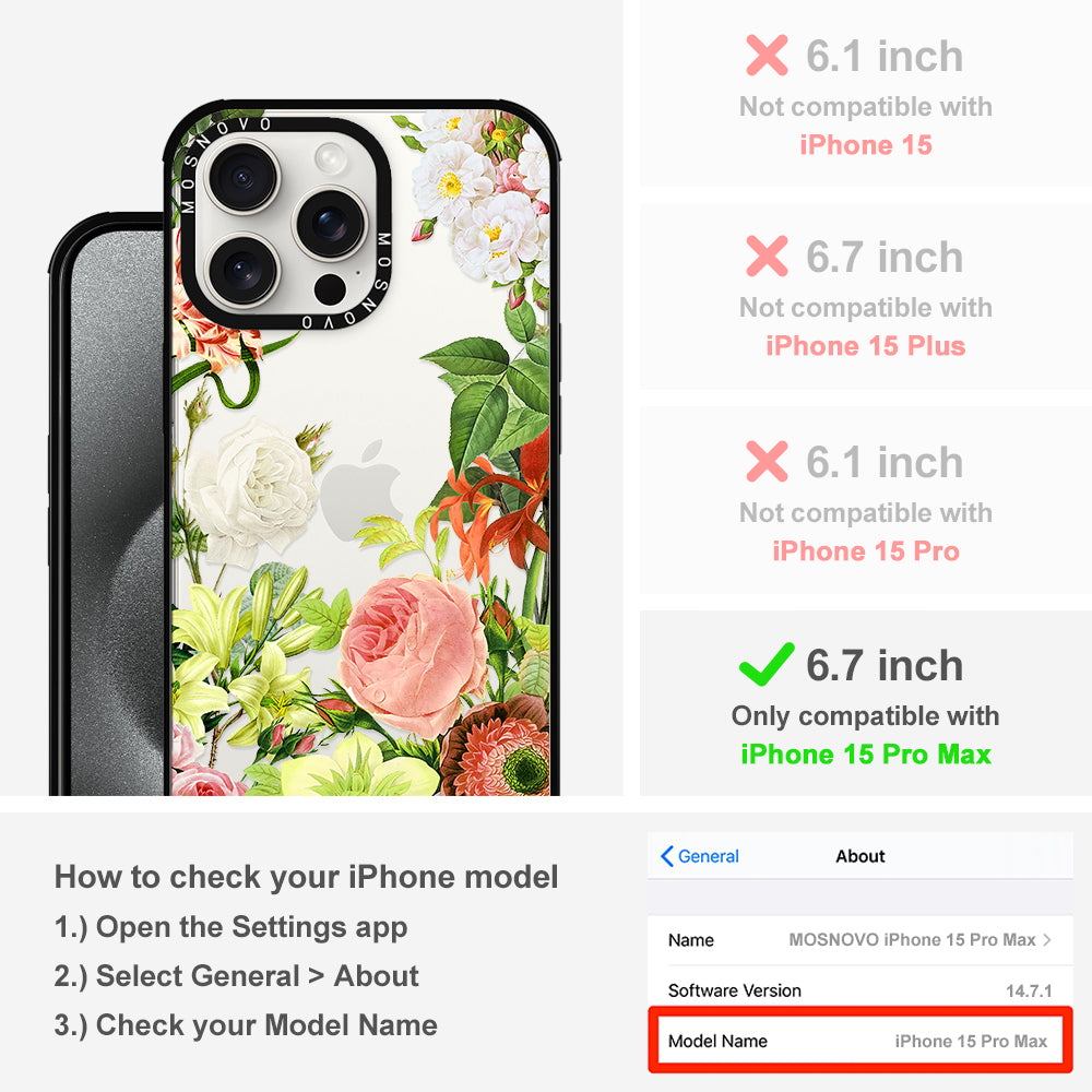 Botanical Garden Phone Case - iPhone 15 Pro Max Case - MOSNOVO