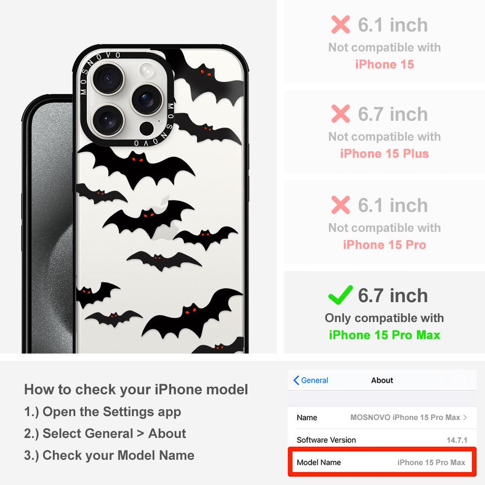 Evil Bat Phone Case - iPhone 15 Pro Max Case - MOSNOVO