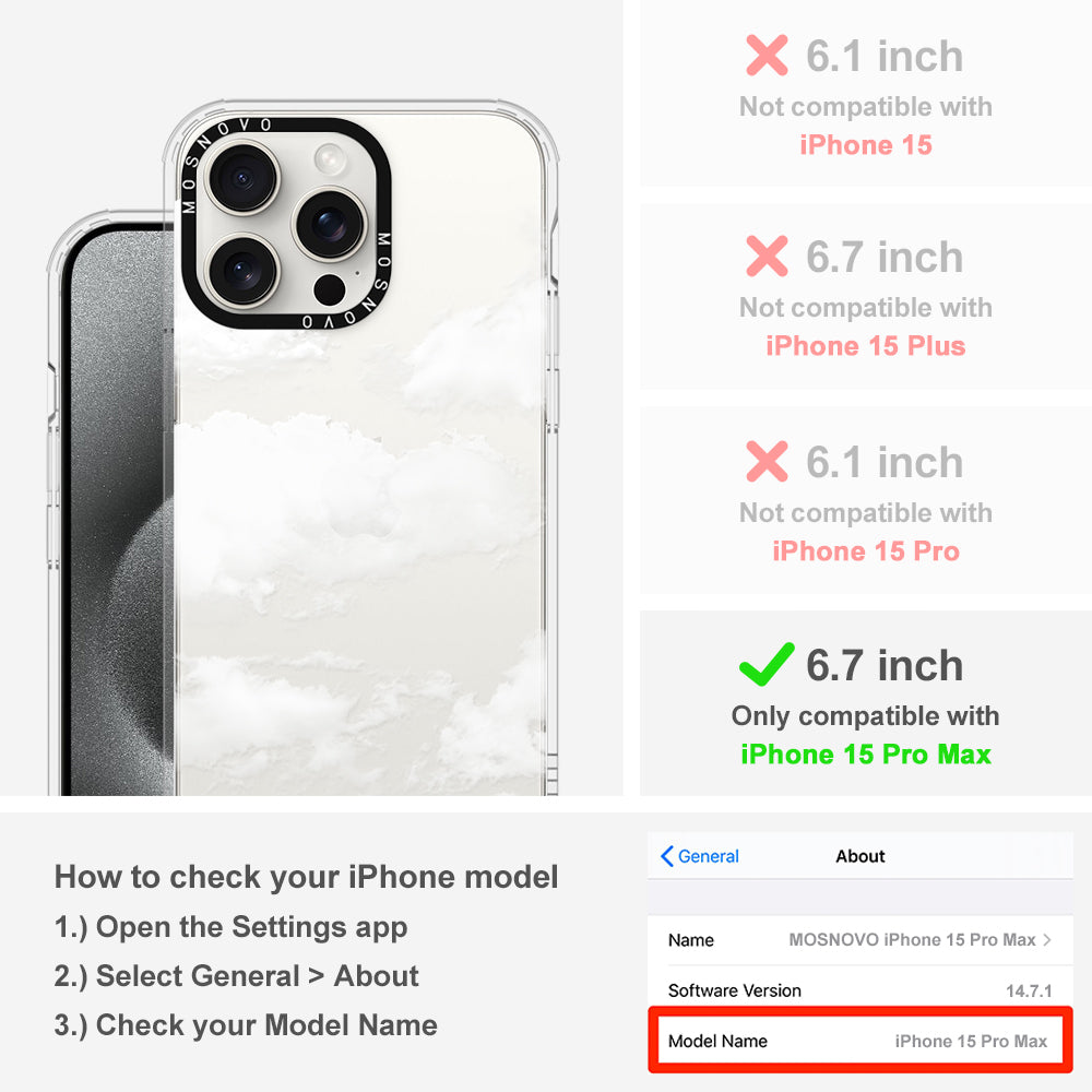 Cloud Phone Case - iPhone 15 Pro Max Case - MOSNOVO