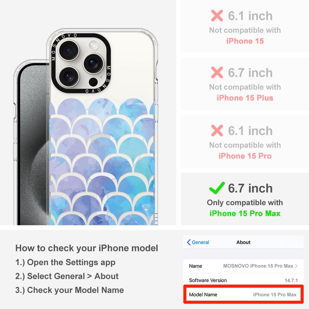 Mermaid Scales Phone Case - iPhone 15 Pro Max Case - MOSNOVO