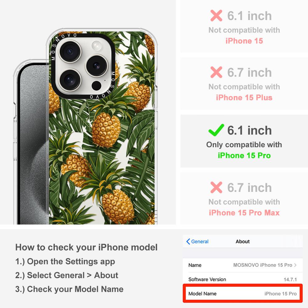 Pineapple Botany Phone Case - iPhone 15 Pro Case - MOSNOVO