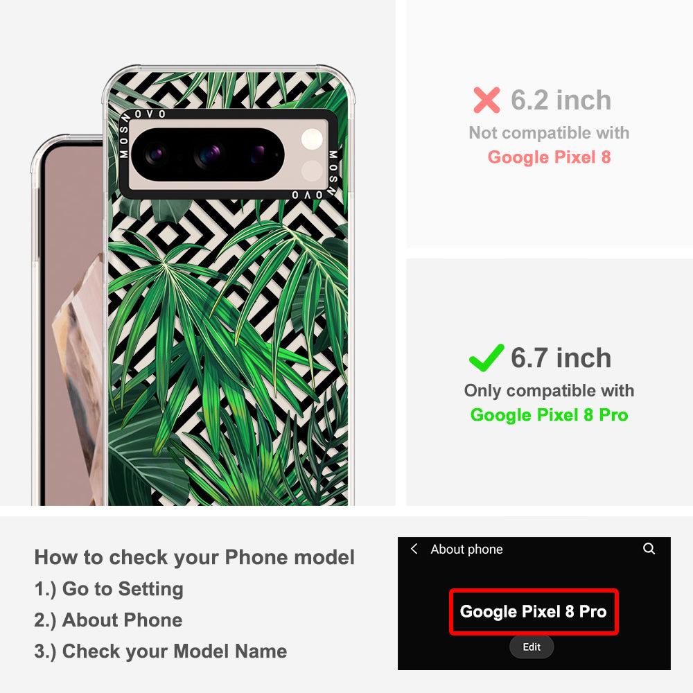 Areca Palm Pattern Phone Case - Google Pixel 8 Pro Case - MOSNOVO