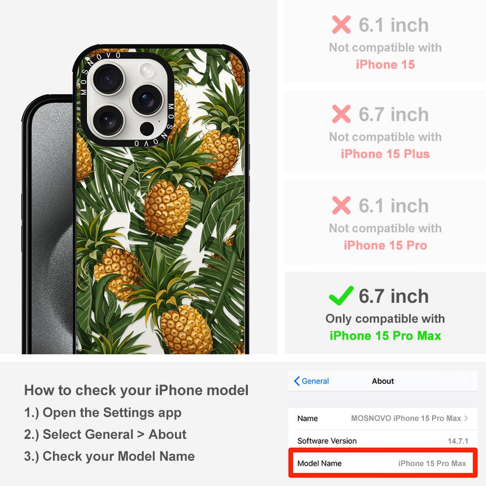 Pineapple Botany Phone Case - iPhone 15 Pro Max Case - MOSNOVO