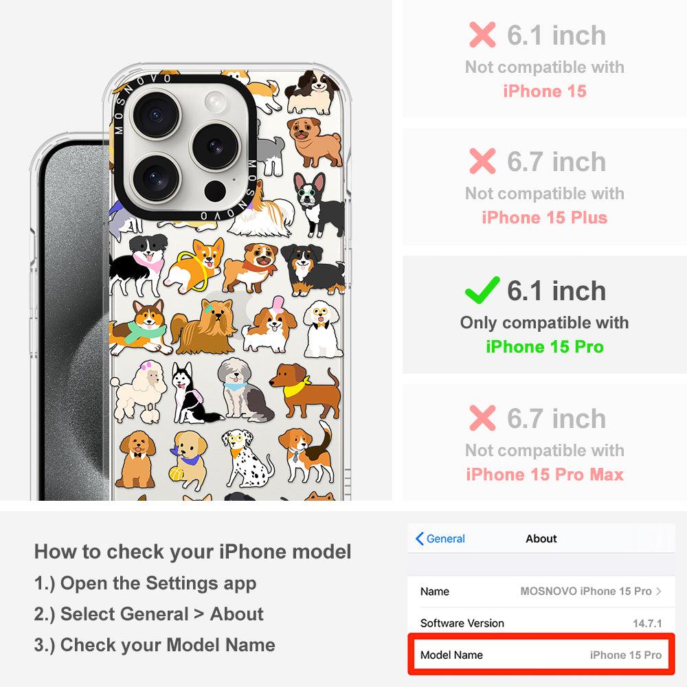 Cute Puppy Phone Case - iPhone 15 Pro Case - MOSNOVO