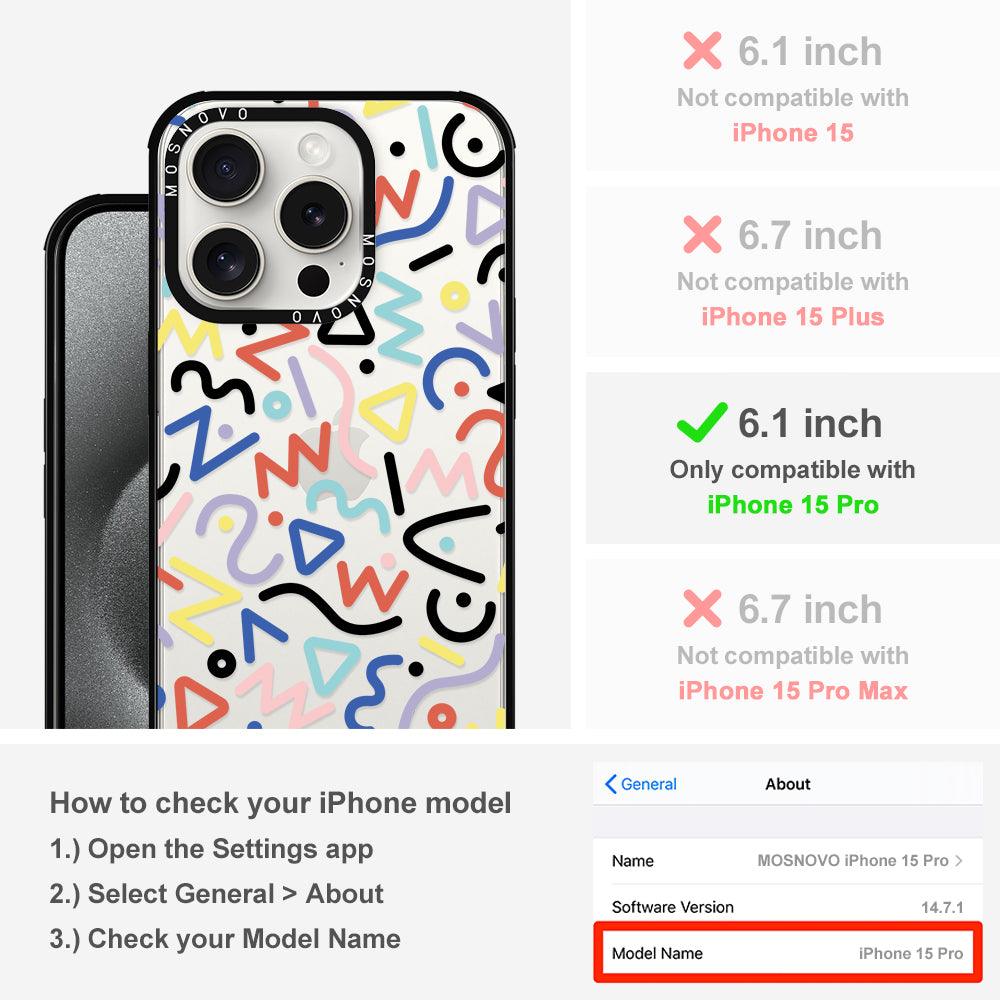 Doodle Art Phone Case - iPhone 15 Pro Case - MOSNOVO