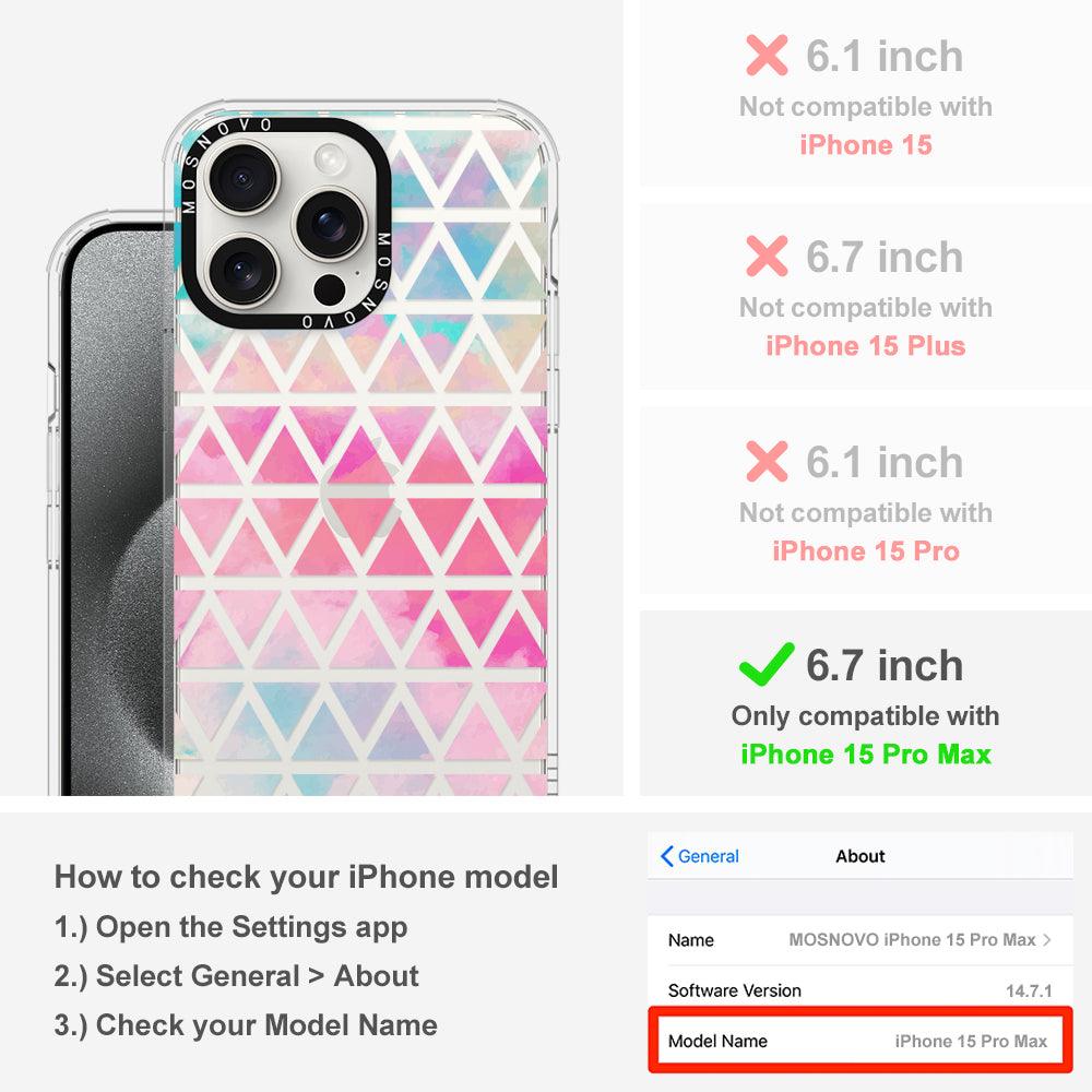 Gradient Triangles Phone Case - iPhone 15 Pro Max Case - MOSNOVO