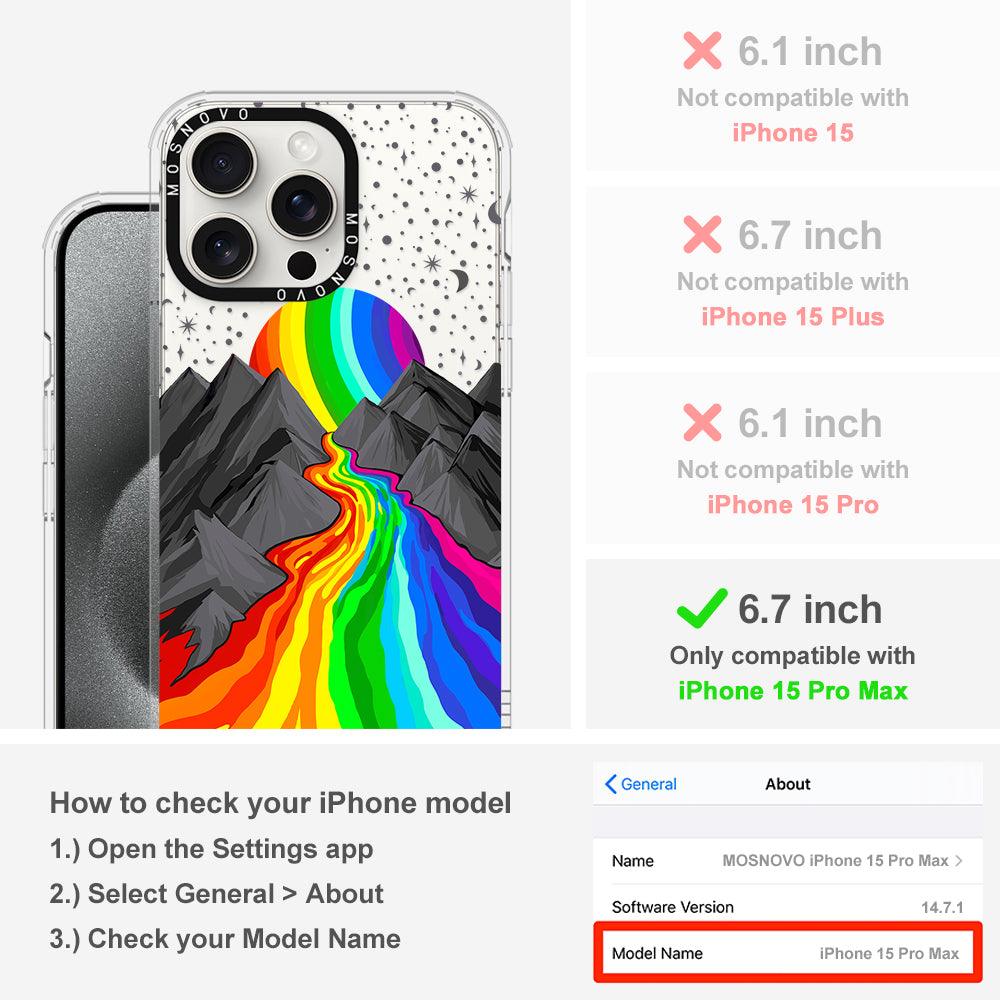 Rainbow Landscape Phone Case - iPhone 15 Pro Max Case - MOSNOVO