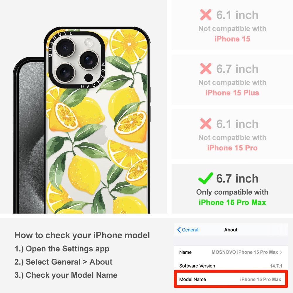 Lemon Phone Case - iPhone 15 Pro Max Case - MOSNOVO