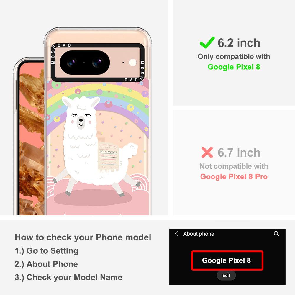 Rainbow Alpaca Phone Case - Google Pixel 8 Case - MOSNOVO