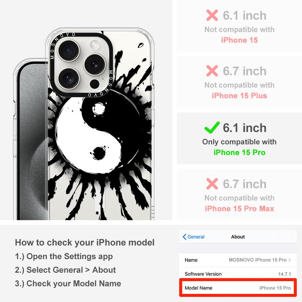 Ying Yang Phone Case - iPhone 15 Pro Case - MOSNOVO