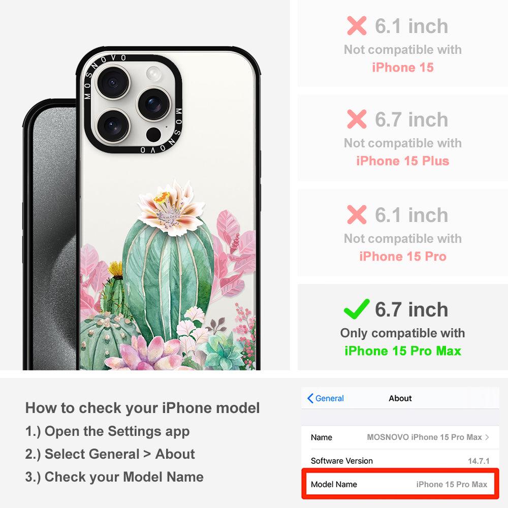 Cactaceae Phone Case - iPhone 15 Pro Max Case - MOSNOVO