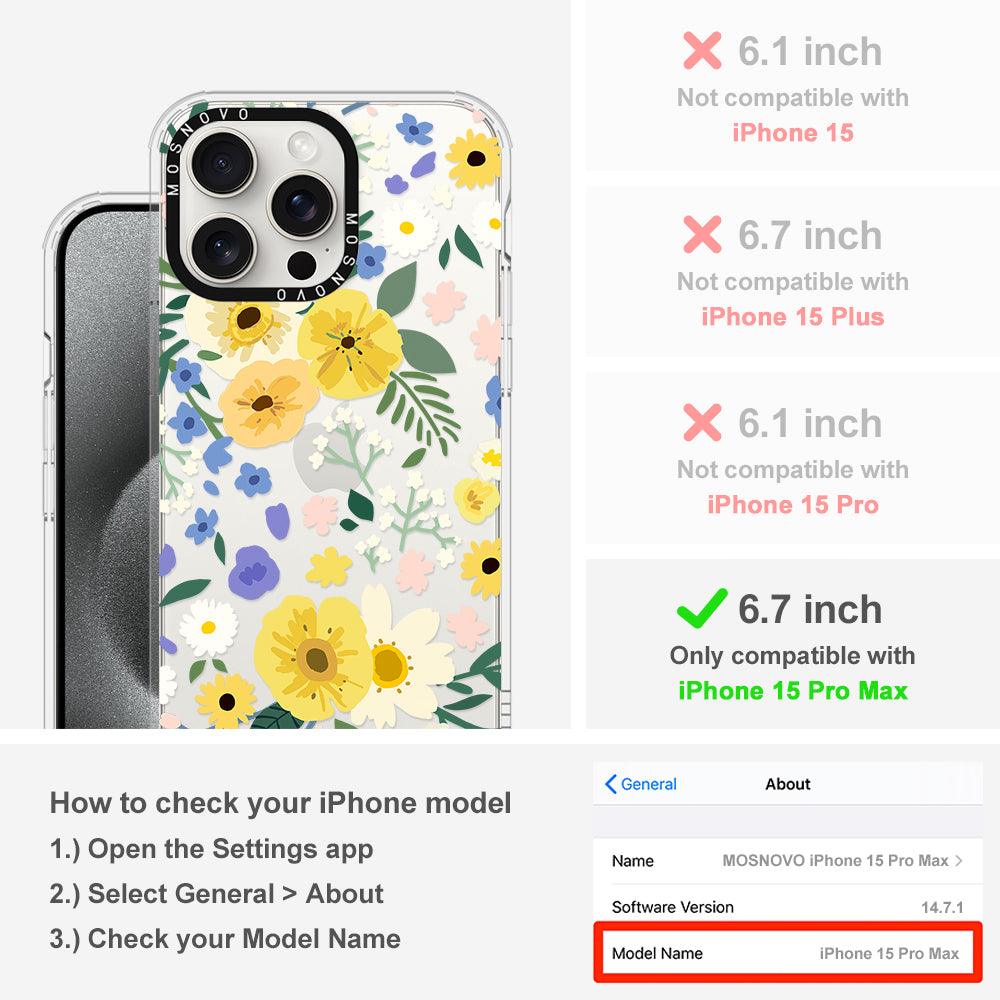 Spring Wild Floral Phone Case - iPhone 15 Pro Max Case - MOSNOVO