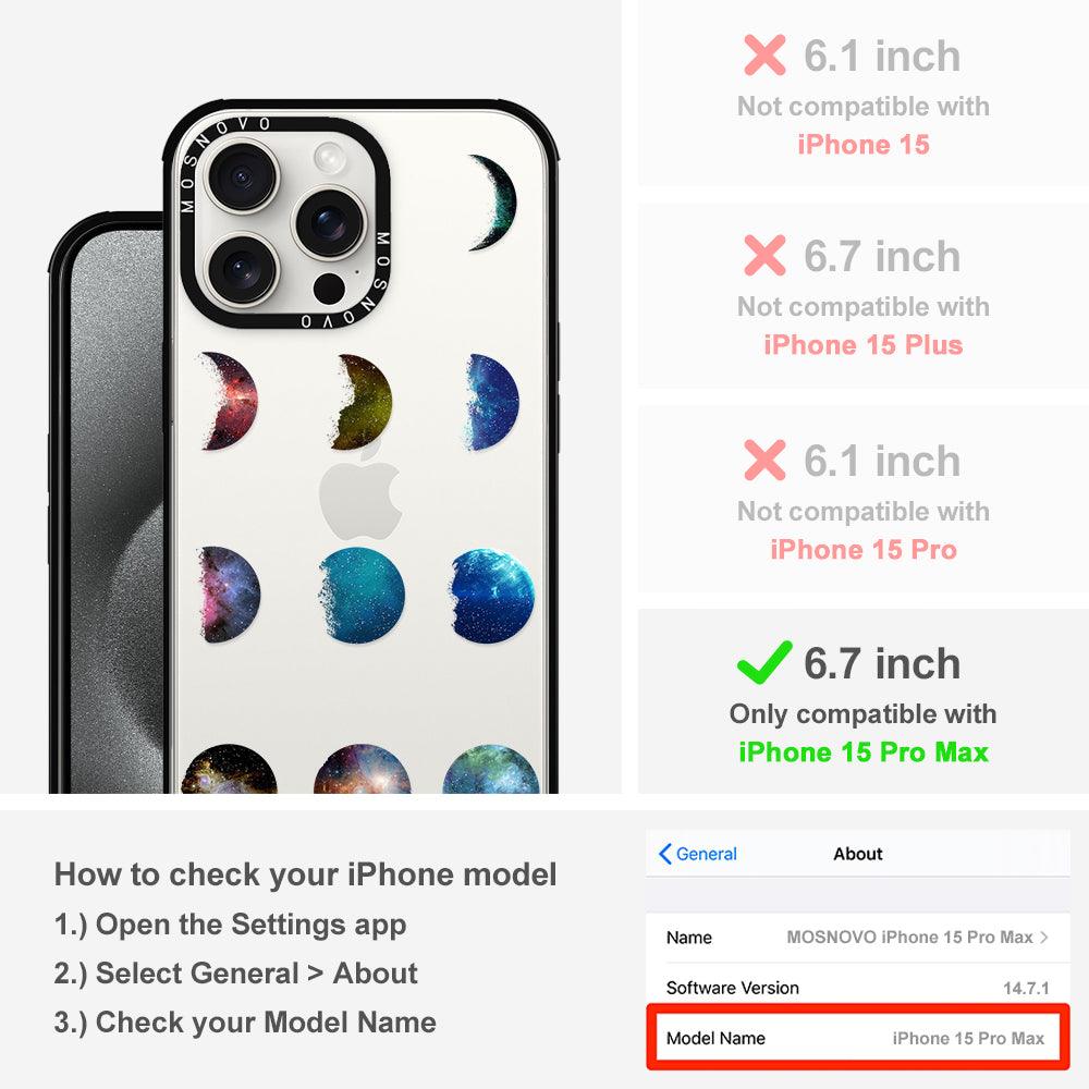 Moon Phase Phone Case - iPhone 15 Pro Max Case - MOSNOVO
