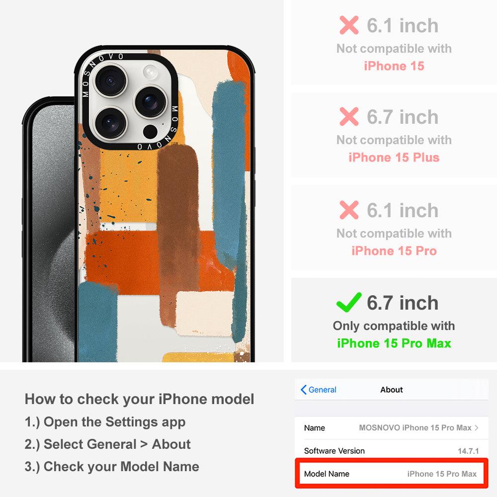 Modern Abstract Artwork Phone Case - iPhone 15 Pro Max Case - MOSNOVO