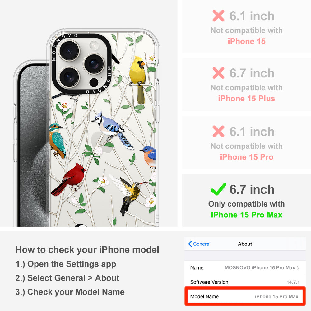 Wild Bird Phone Case - iPhone 15 Pro Max Case - MOSNOVO