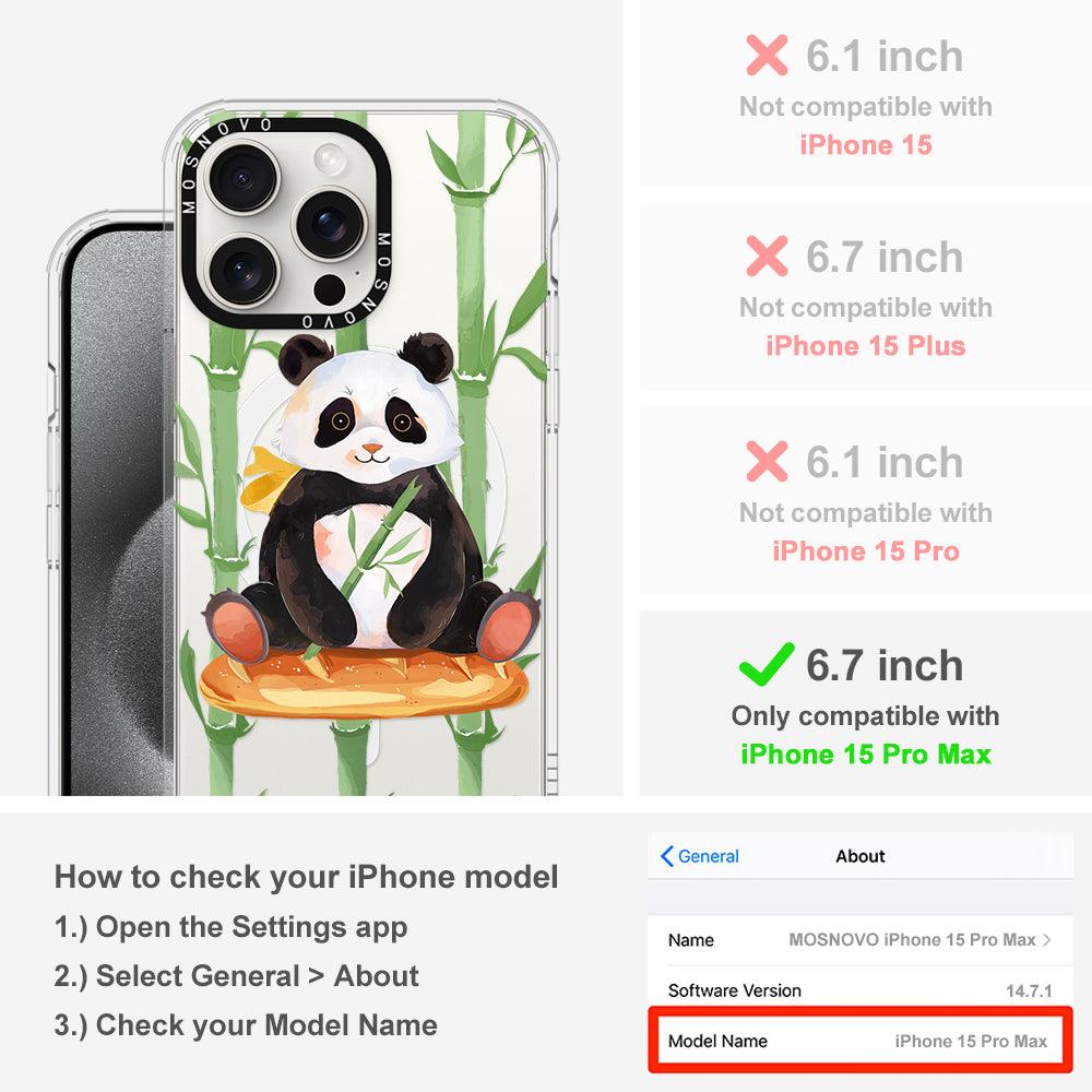 Bamboo Panda Phone Case - iPhone 15 Pro Max Case - MOSNOVO