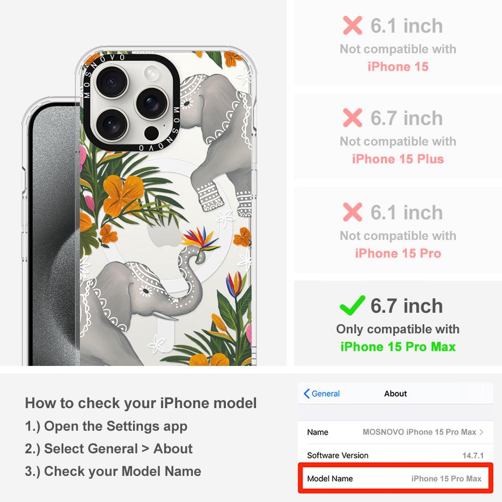 Elephant Phone Case - iPhone 15 Pro Max Case - MOSNOVO