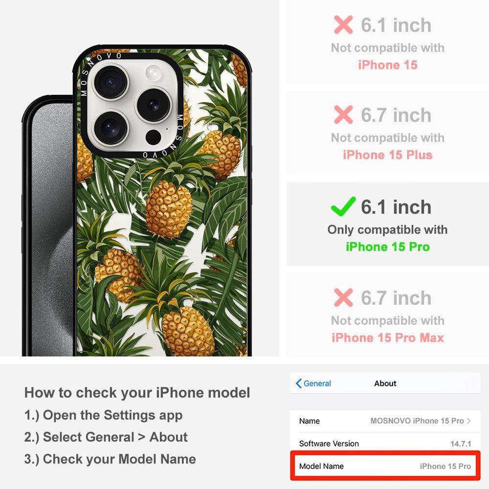Pineapple Botany Phone Case - iPhone 15 Pro Case - MOSNOVO