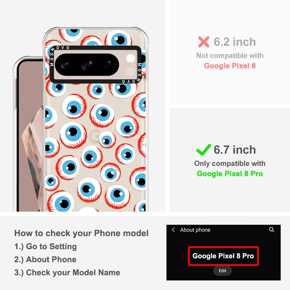 Scary Eyeball Phone Case - Google Pixel 8 Pro Case - MOSNOVO