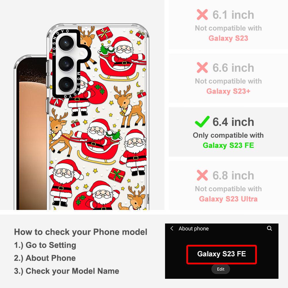 Cute Santa Claus Deer Phone Case - Samsung Galaxy S23 FE Case