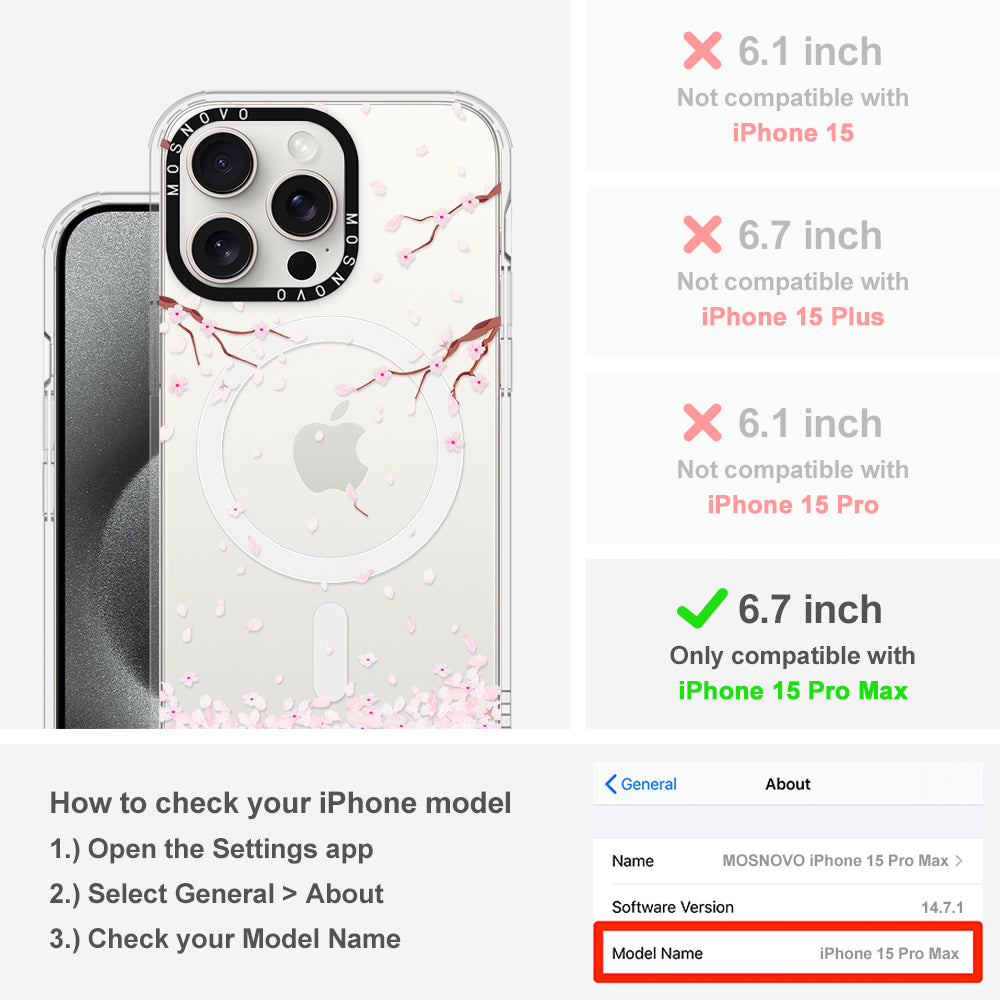 Sakura Phone Case - iPhone 15 Pro Max Case - MOSNOVO