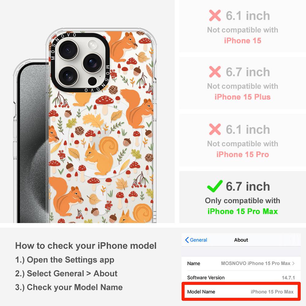 Autumn Squirrel Phone Case - iPhone 15 Pro Max Case - MOSNOVO