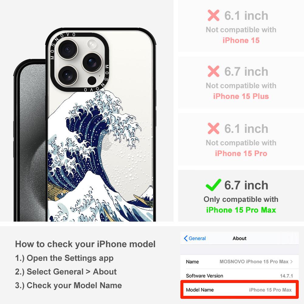 Great Wave Phone Case - iPhone 15 Pro Max Case - MOSNOVO