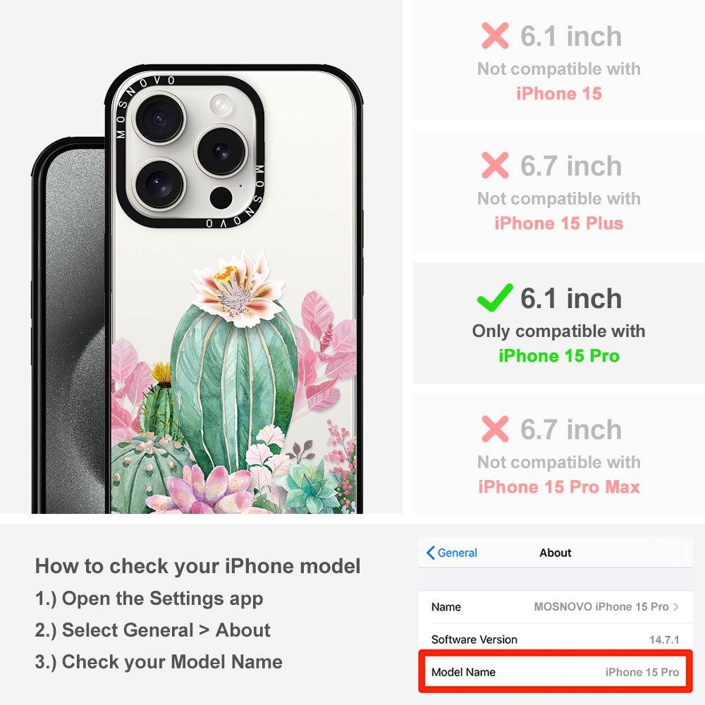 Cactaceae Phone Case - iPhone 15 Pro Case - MOSNOVO
