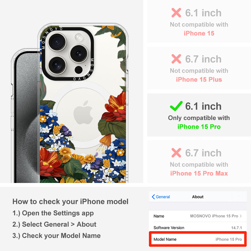 Summer Garden Phone Case - iPhone 15 Pro Case - MOSNOVO