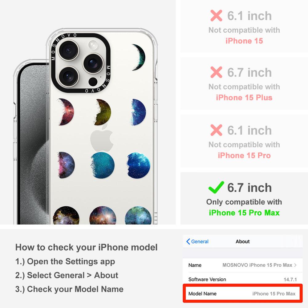 Moon Phase Phone Case - iPhone 15 Pro Max Case - MOSNOVO