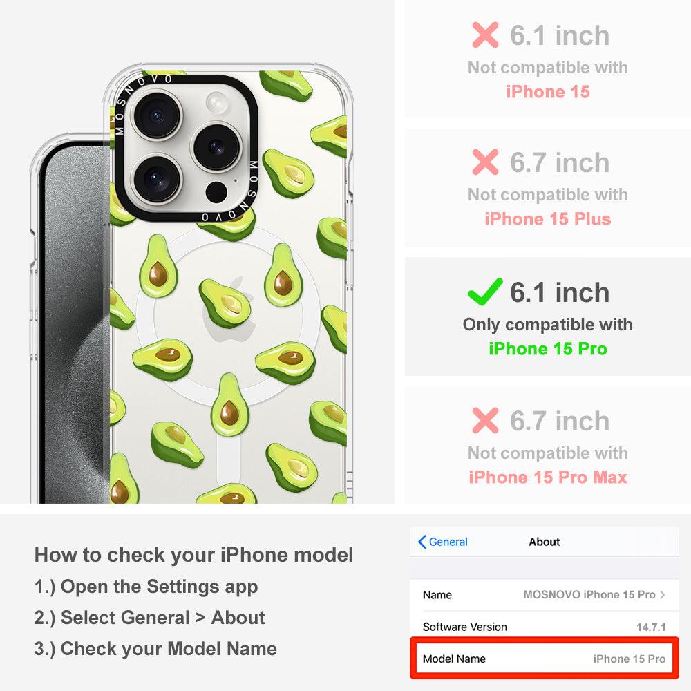 Fleshy Avocado Phone Case - iPhone 15 Pro Case - MOSNOVO