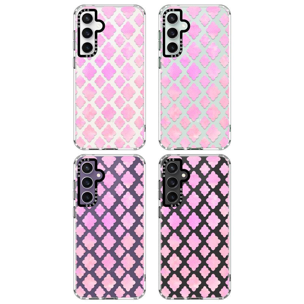 Pink Flower Diamond Phone Case - Samsung Galaxy S23 FE Case