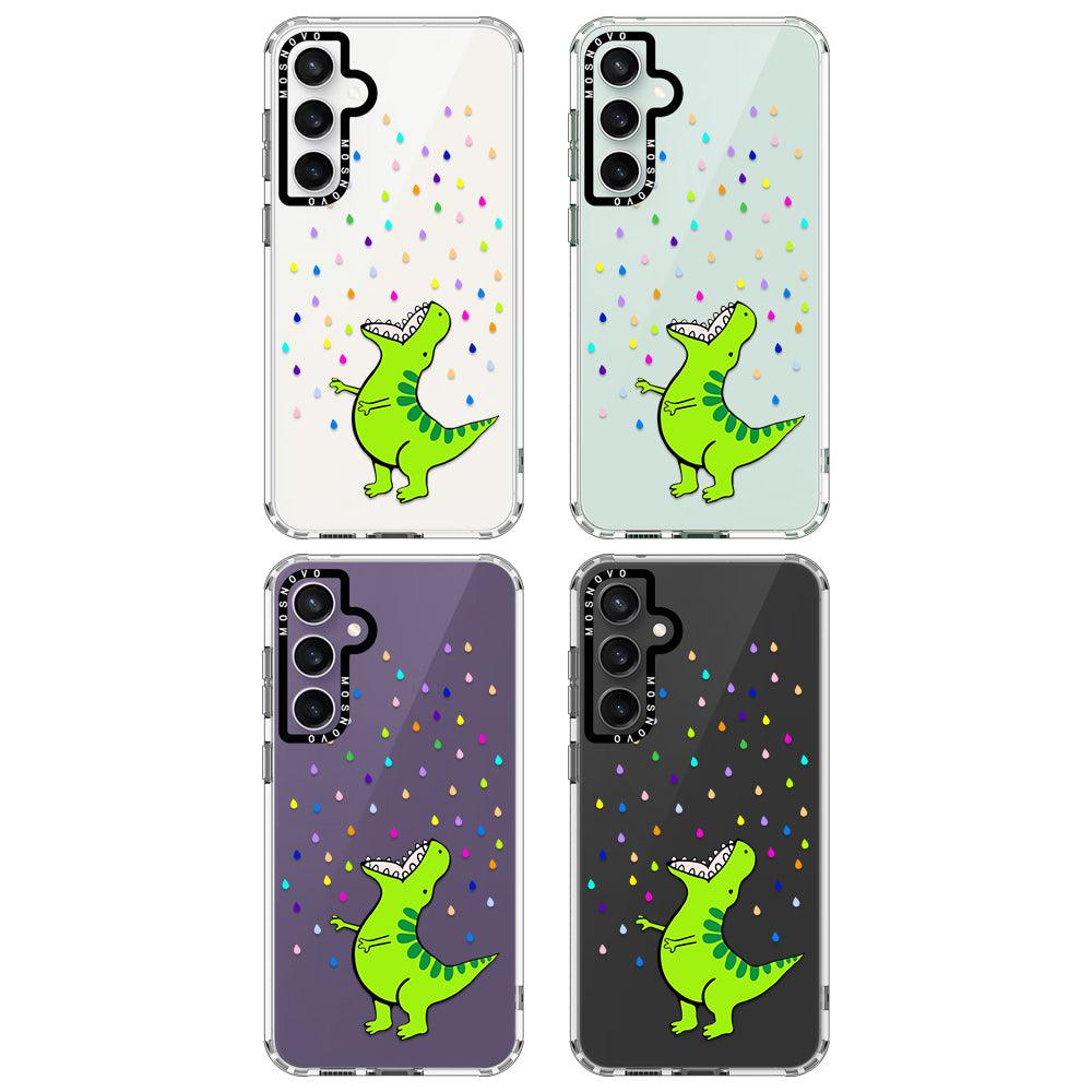 Rainbow Dinosaur Phone Case - Samsung Galaxy S23 FE Case