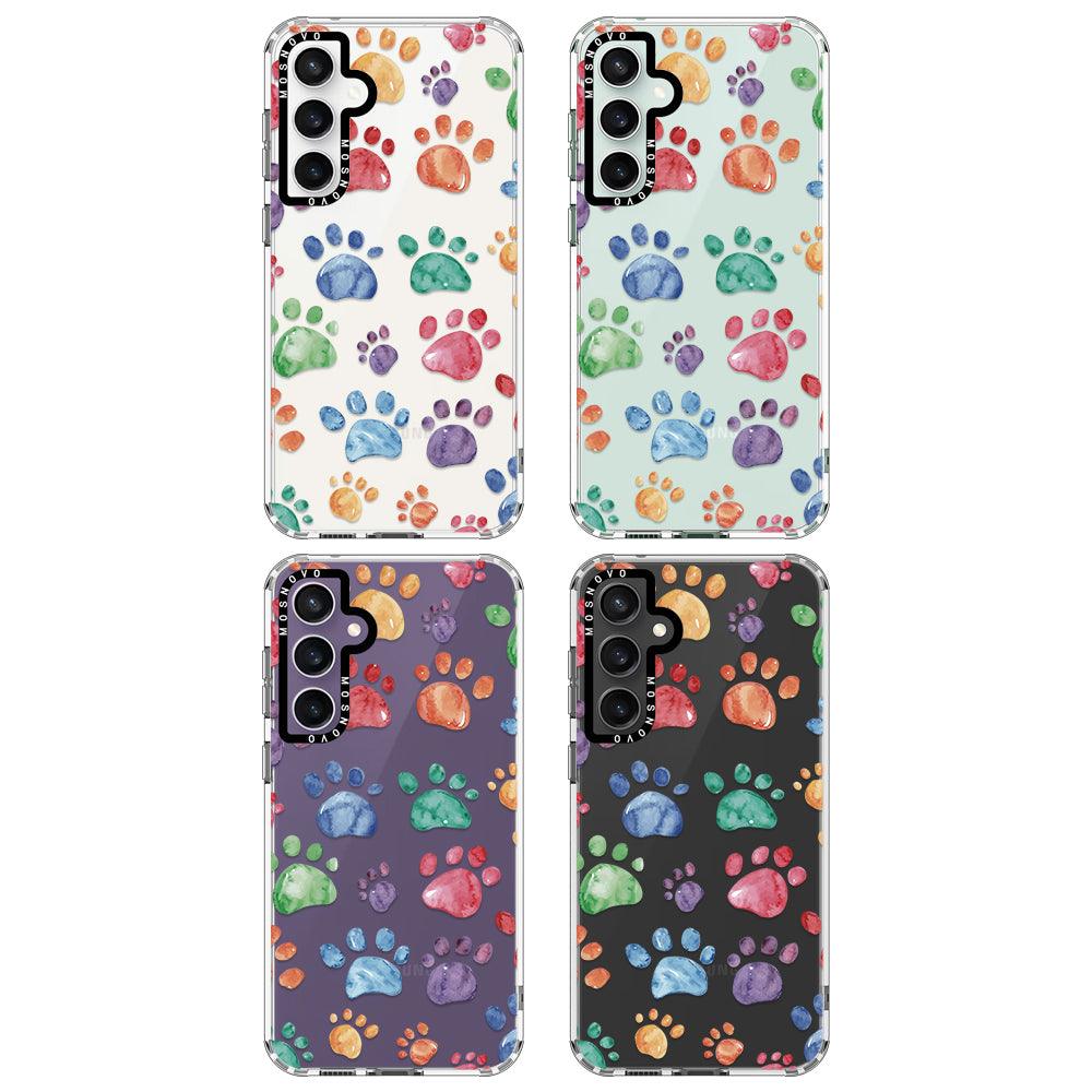 Colorful Paw Phone Case - Samsung Galaxy S23 FE Case