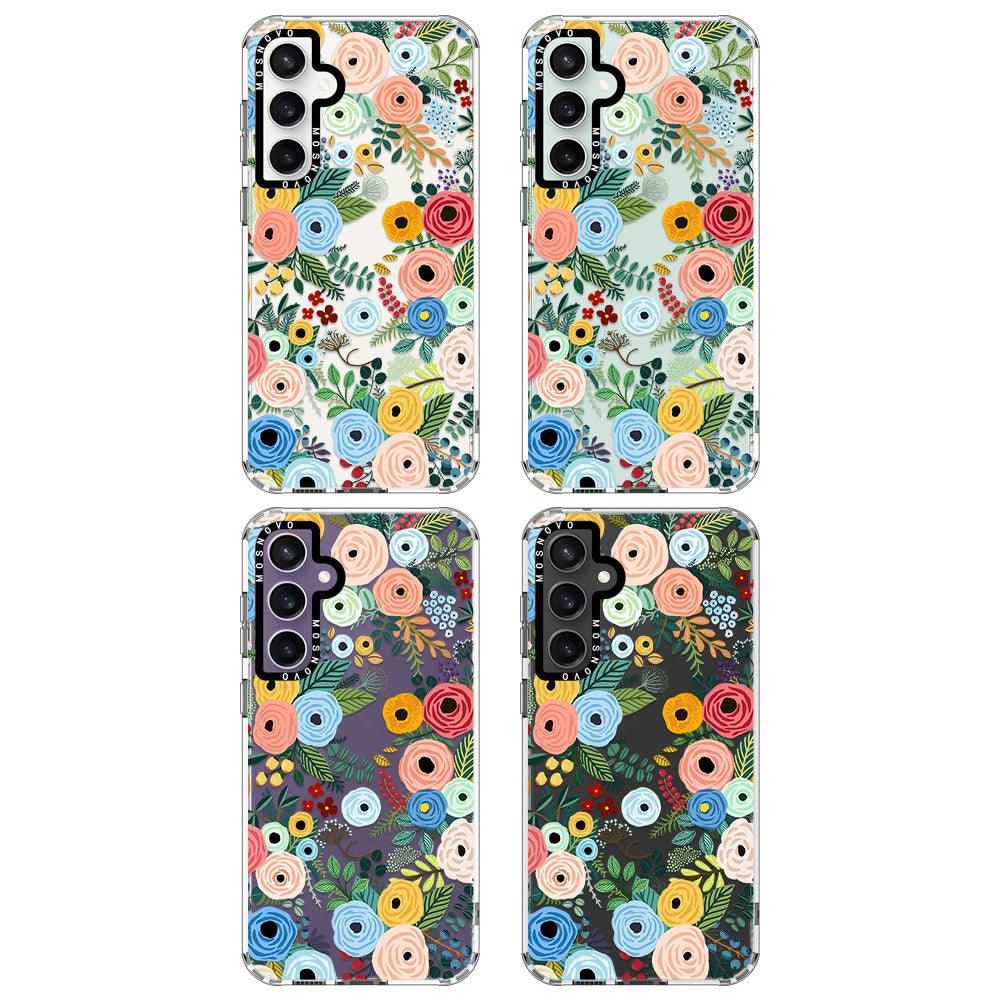 Pastel Floral Garden Phone Case - Samsung Galaxy S23 FE Case