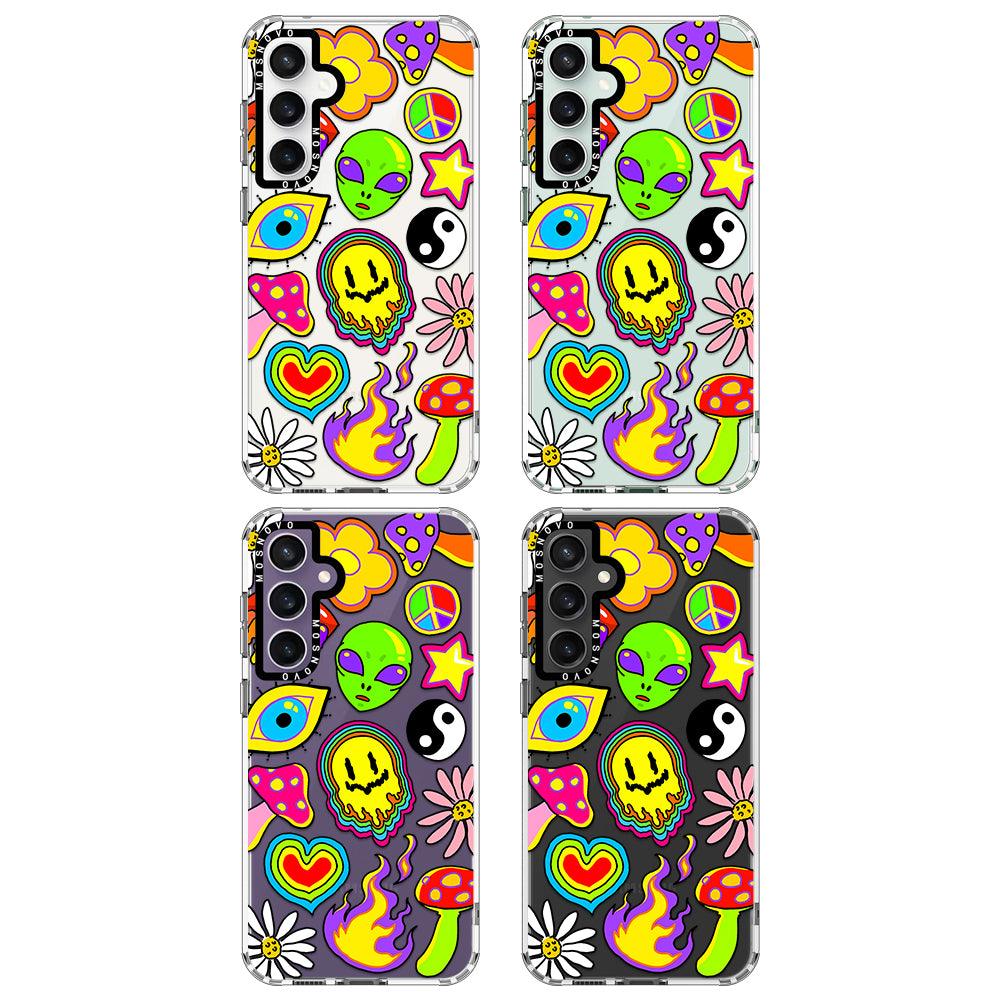 Hippie Stickers Phone Case - Samsung Galaxy S23 FE Case