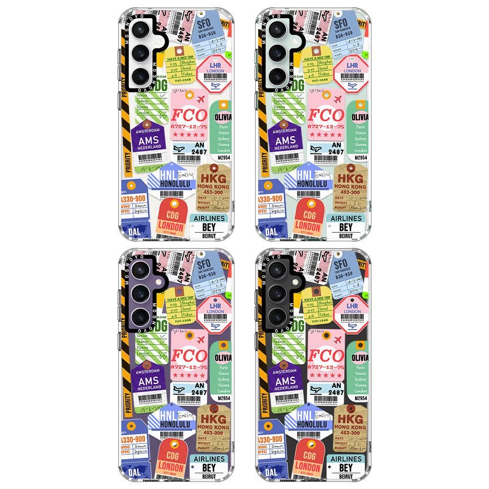 Air Ticket Labels Phone Case - Samsung Galaxy S23 FE Case