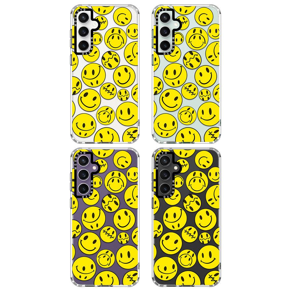 Yellow Sad Smile Face Phone Case - Samsung Galaxy S23 FE Case