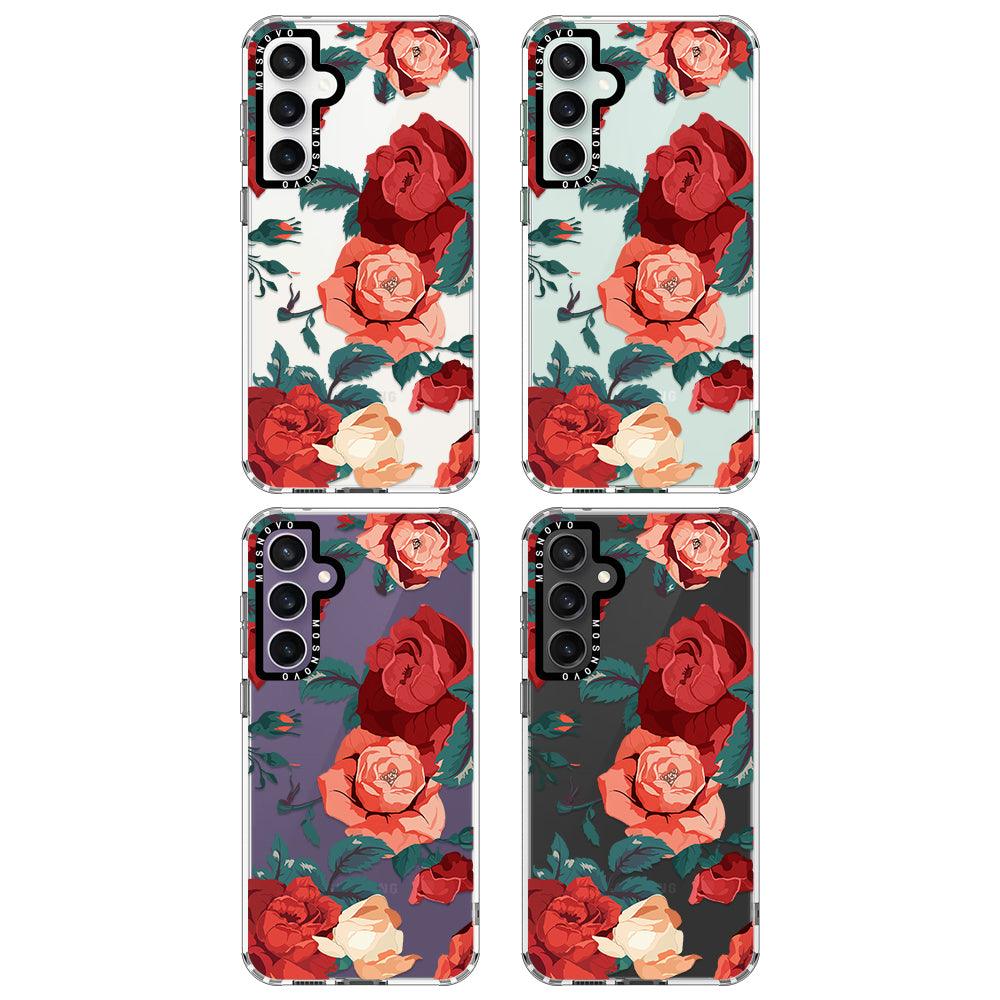 Vintage Red Rose Phone Case - Samsung Galaxy S23 FE Case