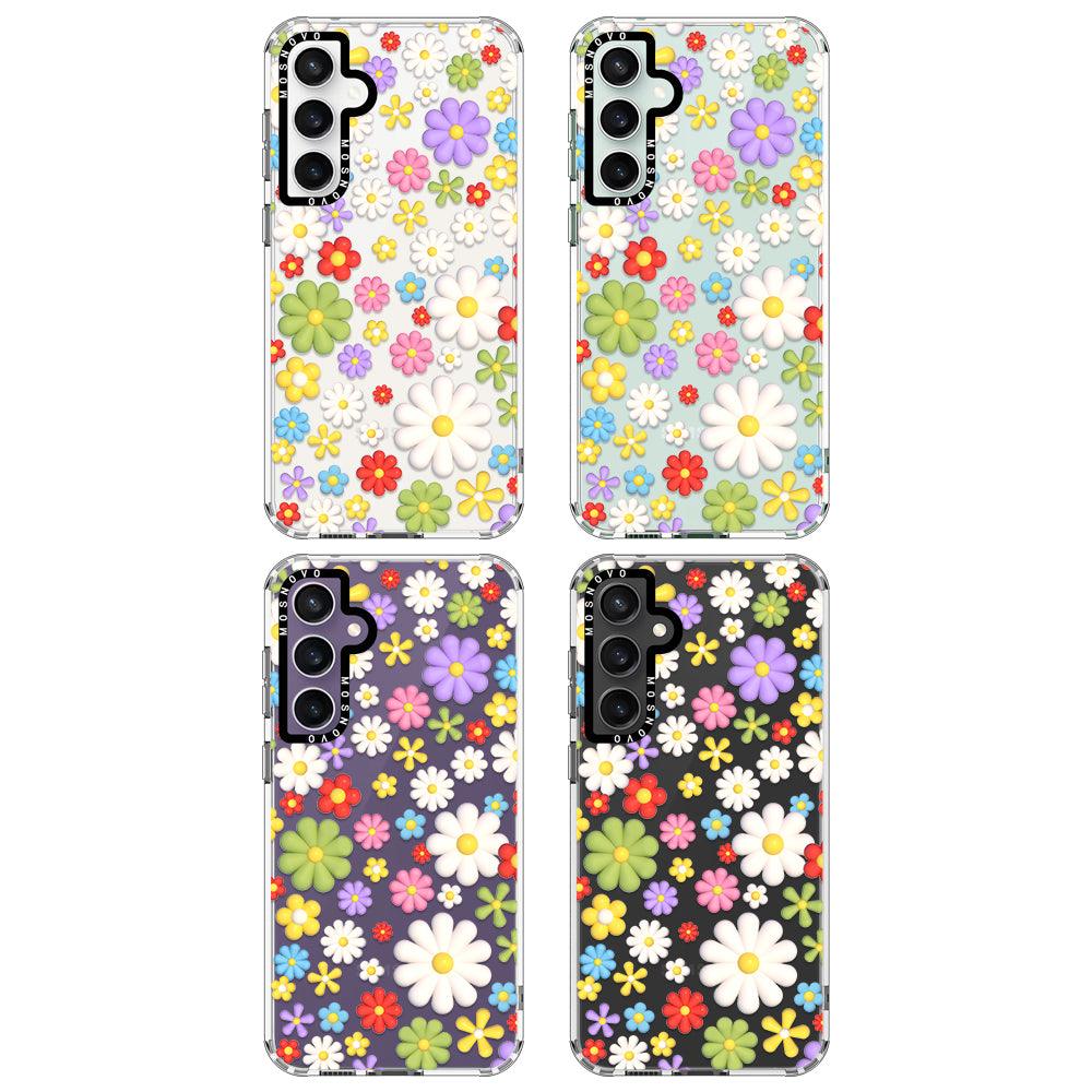 3D Flowers Phone Case - Samsung Galaxy S23 FE Case