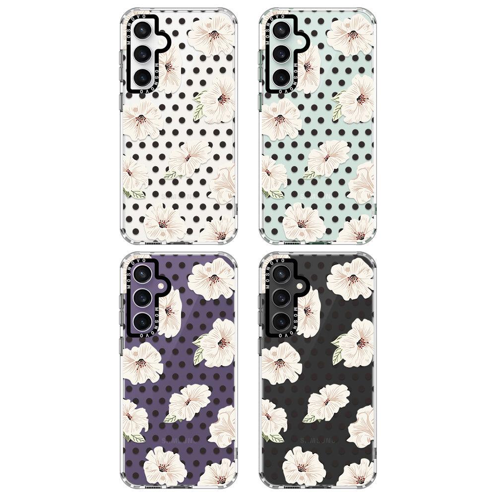 Vintage Hibiscus Flower Phone Case - Samsung Galaxy S23 FE Case