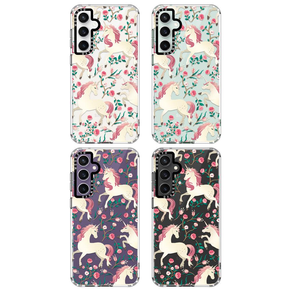 Unicorn Flower Garden Phone Case - Samsung Galaxy S23 FE Case