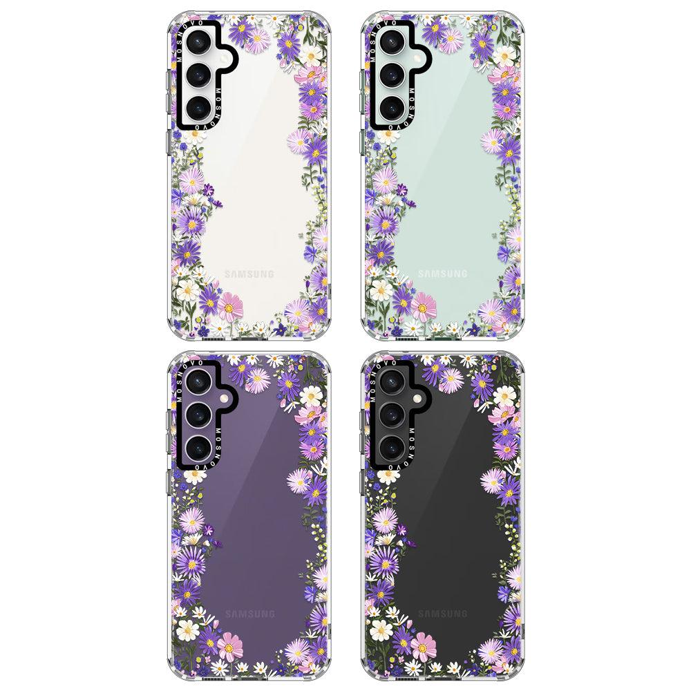 Purple Daisy Garden Phone Case - Samsung Galaxy S23 FE Case